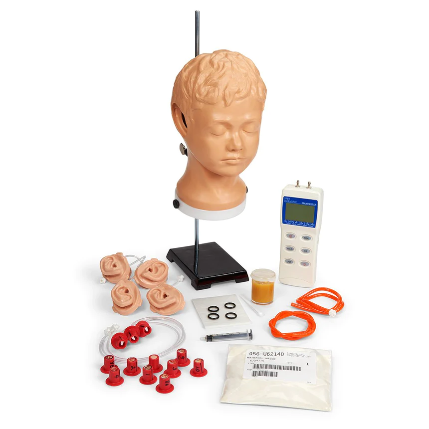 Diagnostic & Procedural Ear Trainer with Pneumatic Otoscopy Kit - Nasco