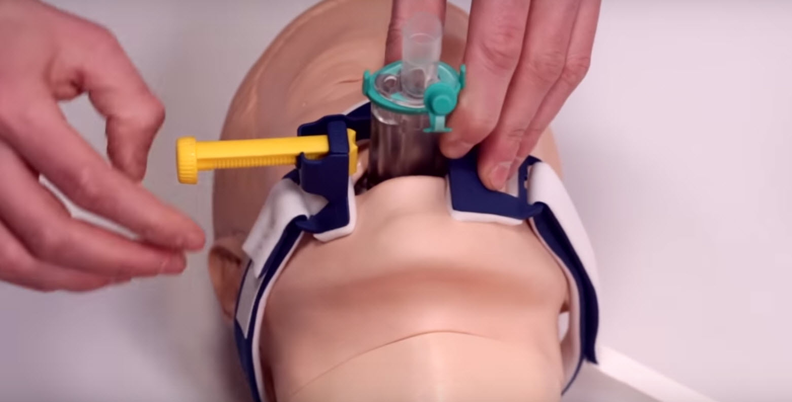 Thomas tuber holder on manikin