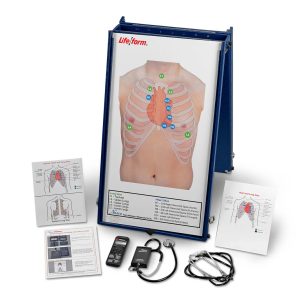 Anterior Auscultation Practice Board with Case and SmartScope - Life/form®