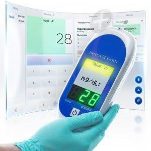 Gluco III+ - blood glucose simulator modeled after the Accu-Chek Inform II