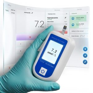 Gluco-Mini - blood glucose simulator modeled after the OneTouch Verio