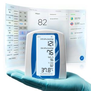 SpotV II - vital signs monitor simulation overlay designed to fit over the Welch Allyn Spot Vital Signs Monitor (42NTB)